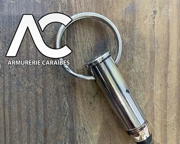 Porte-clés véritable munition neutralisé 38 spécial