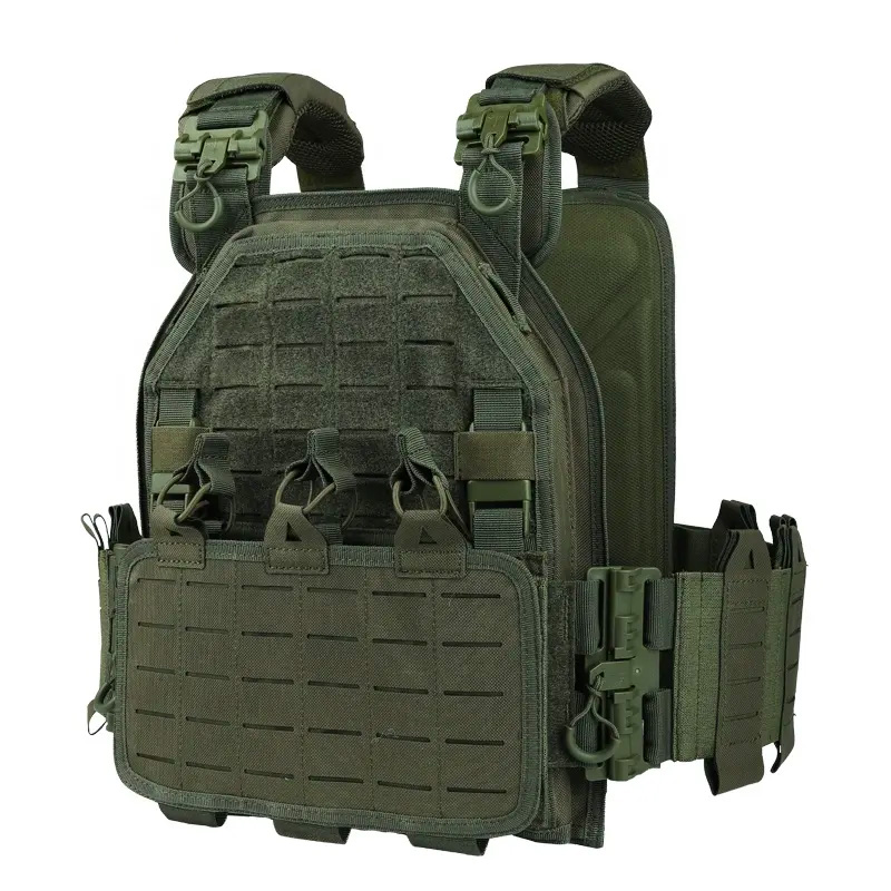 Gilet Tactique Homme Femme - Léger, Dégagement Rapide, Support Plaque - Pour Paintball, Airsoft, Sécurité