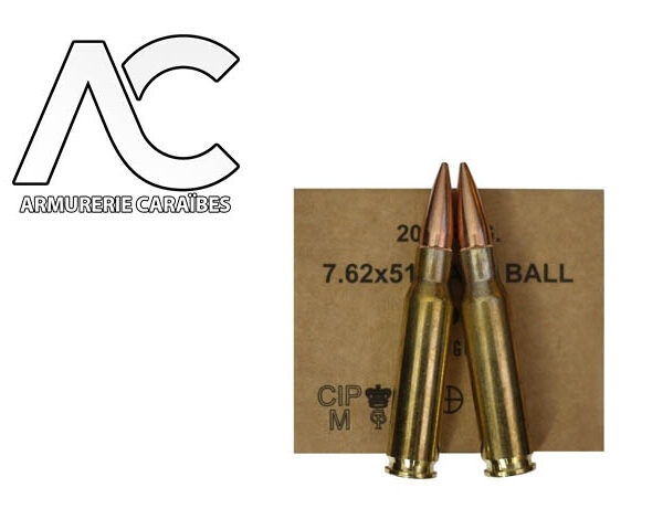Munition Cal 7.62 .308 147Gr GGG Bte de 20