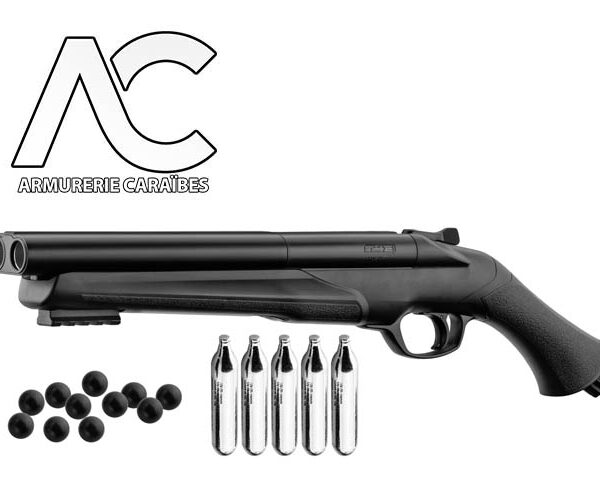 PACK FUSIL T4E HDS + RECHARGE CO2 + BILLES CAOUTCHOUC