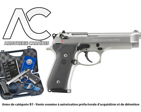 Pistolet BERETTA 92FS Inox calibre 9x19
