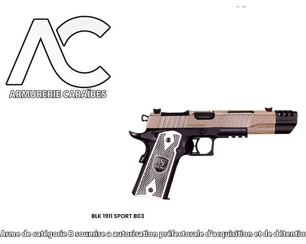 PISTOLET BLK 1911 BALIKLI en Calibre .45ACP ou 9x19 - Plusieurs finitions disponibles