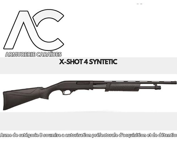 Fusil  à pompe ERMOX X-SHOT 4 SYNTETIC calibre .410