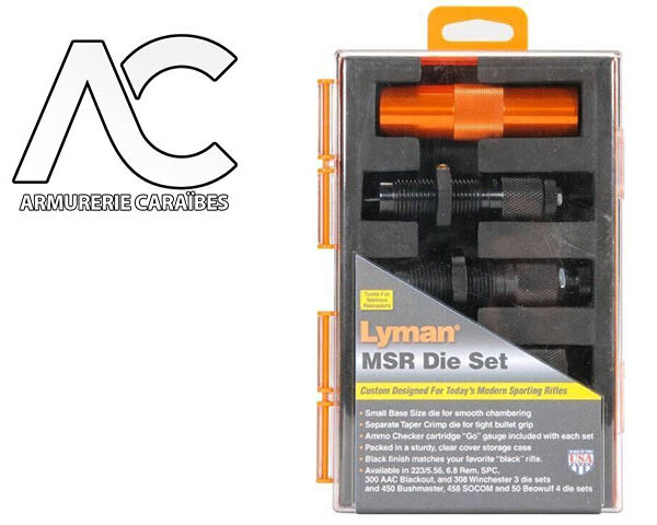 Lyman MSR Precision Die System with Die Set, Ammo Checker, & Shellholder calibre 9x19