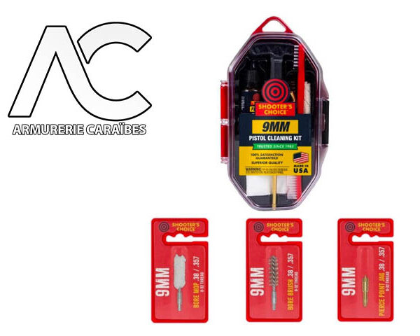 TROUSSE DE NETTOYAGE 9MM PISTOL GUN CLEANING KIT