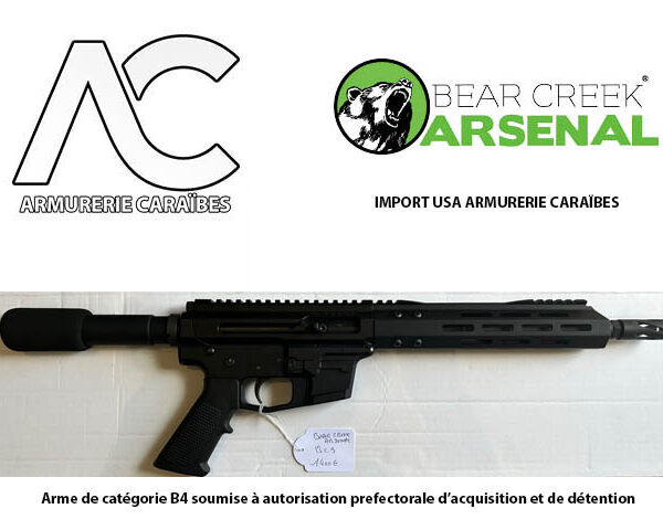 PCC PISTOL BEAR CREEK ARSENAL - Calibre 9X19 Luger - Type Pistol (pas de crosse)