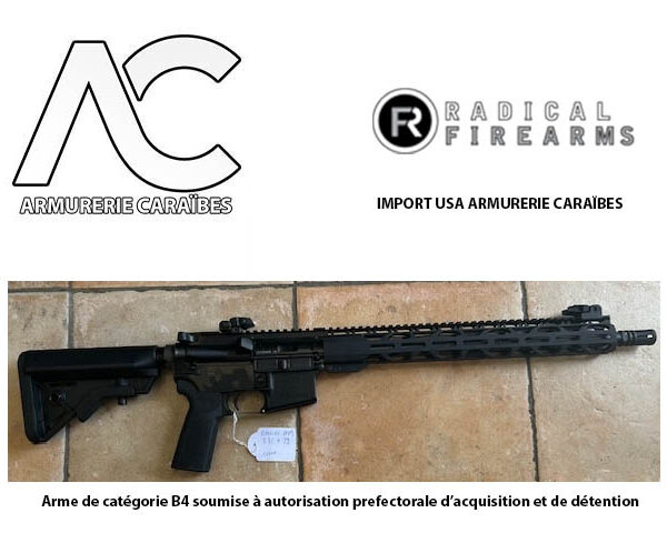 AR15 RADICAL ARMS Semi-Auto calibre 7.62X39 canon de 16 pouces