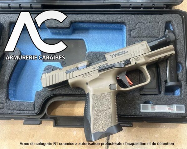 OCCASION - Canik TP9 Elite Combat 9x19 FDE avec crosse Canik